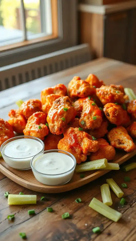 vegan spicy cauliflower bites