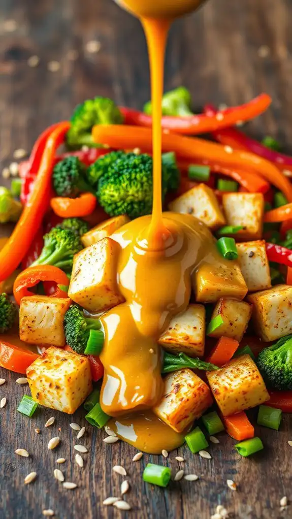 vegan stir fry with cashew
