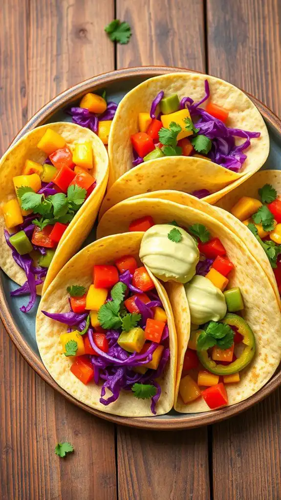 vegan tacos with avocado
