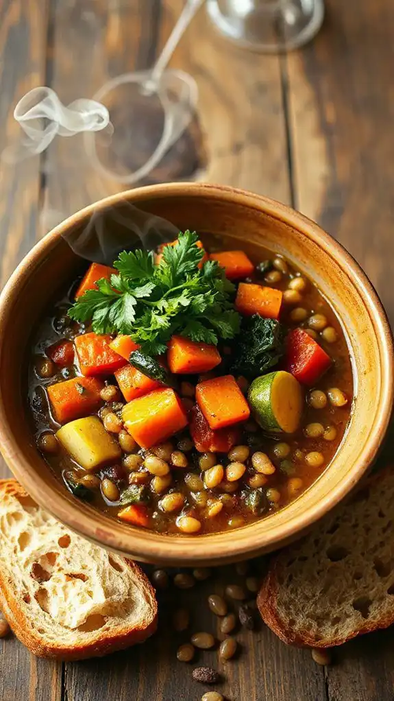 vegetable and lentil stew