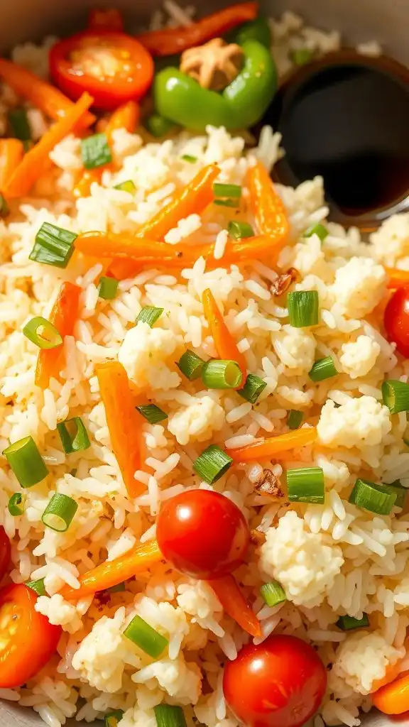 vegetable cauliflower rice stir fry vegetable cauliflower rice stir fry