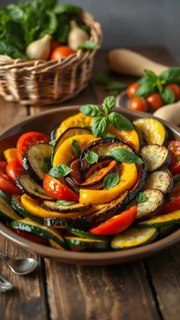 vegetable dish with basil