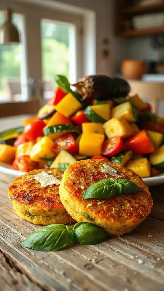 vegetable dish with pesto