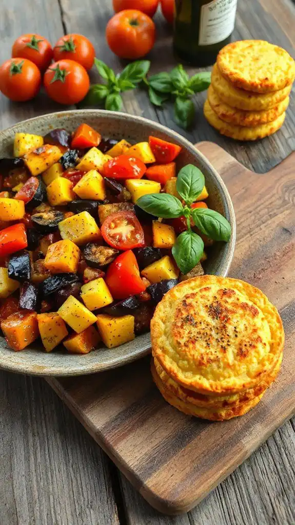 vegetable dish with polenta