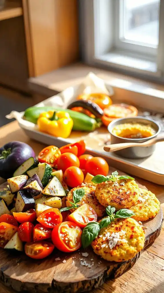 vegetable dish with polenta