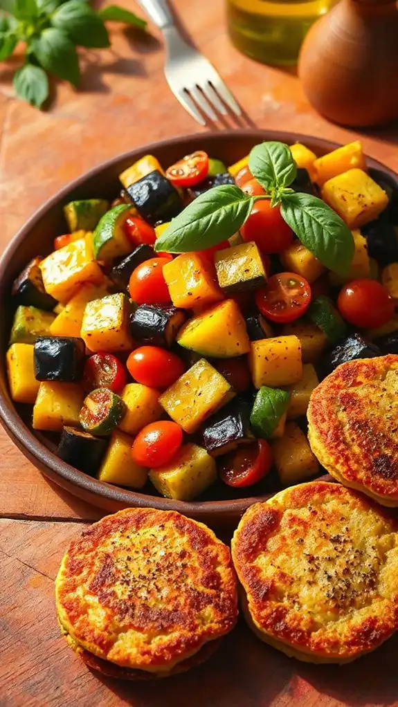 vegetable dish with polenta