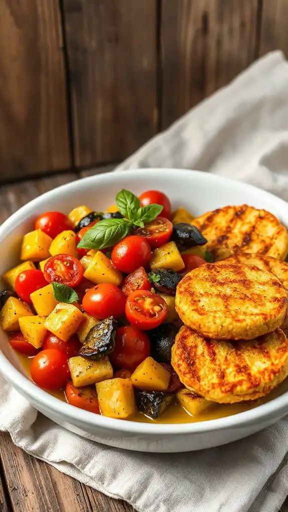 vegetable dish with polenta