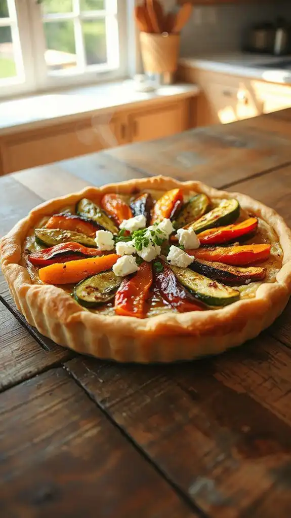 vegetable filled baked tart vegetable filled baked tart
