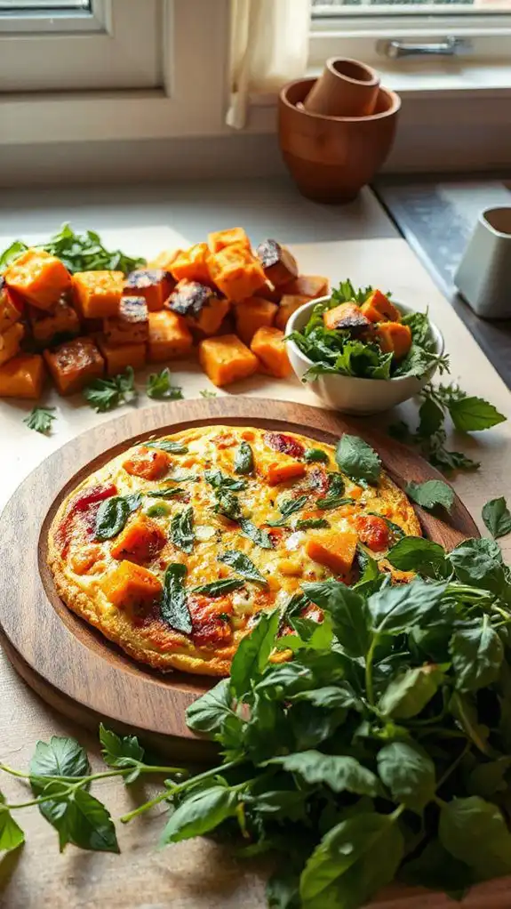 vegetable filled egg dish