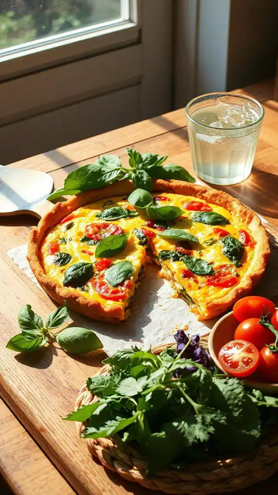 vegetable filled egg dish