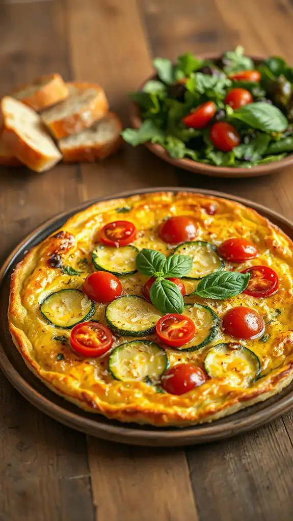 vegetable filled egg dish vegetable filled egg dish