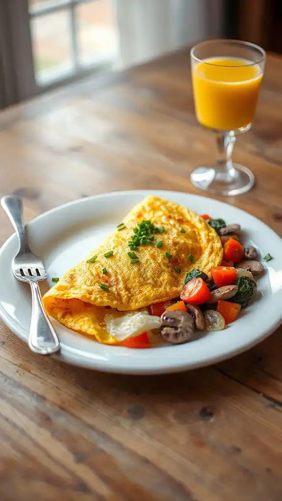 vegetable filled egg dish
