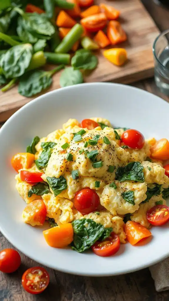vegetable filled egg dish