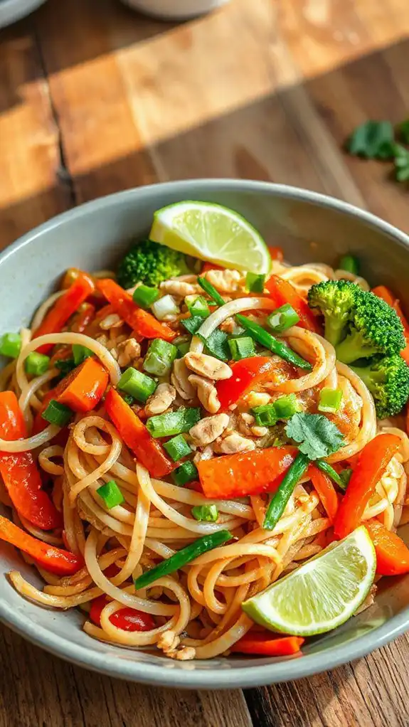 vegetable filled pad thai