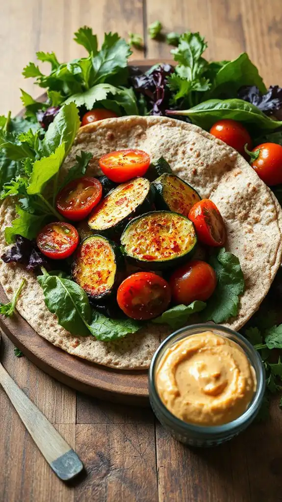 vegetable hummus wrap recipe