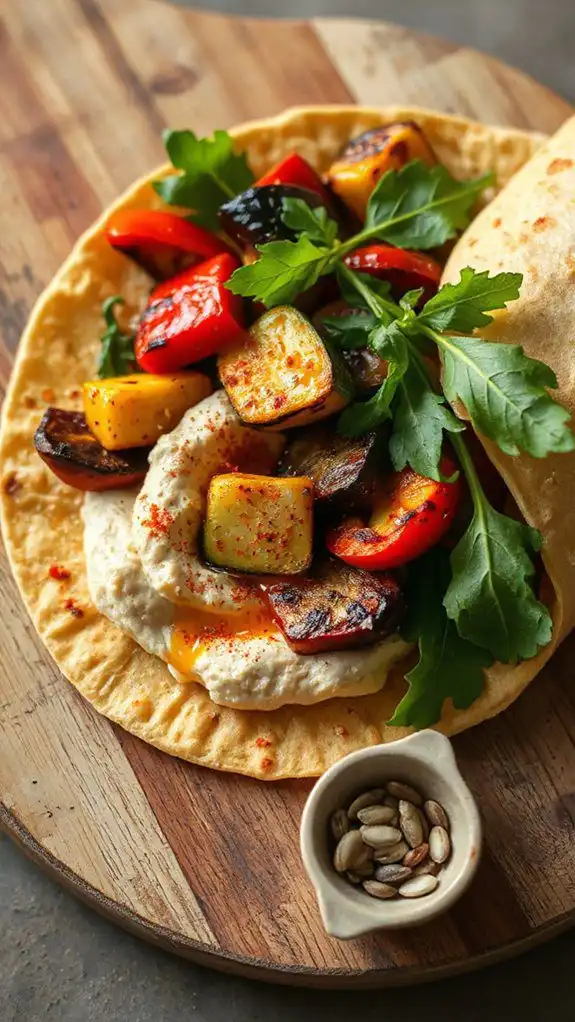 vegetable hummus wrap recipe