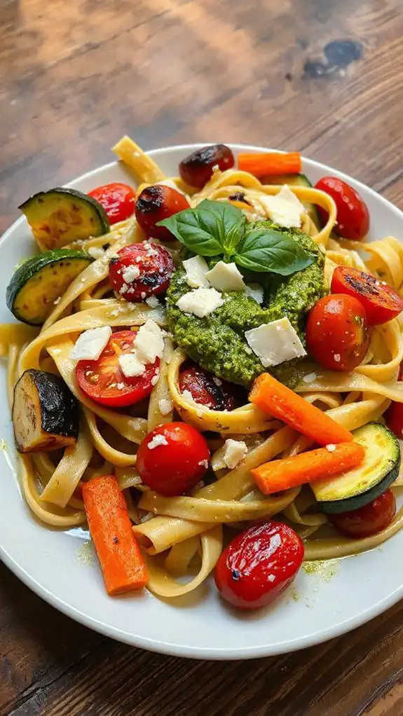 vegetable infused pasta dish