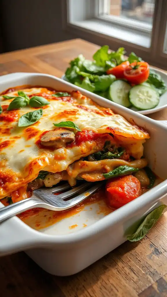 vegetable lasagna with marinara