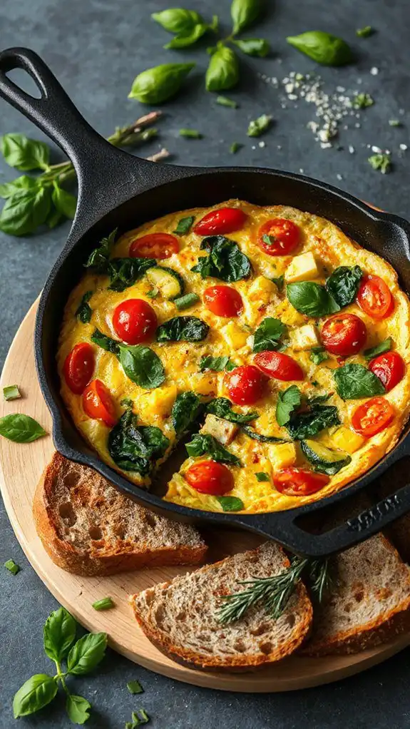vegetable packed baked omelette