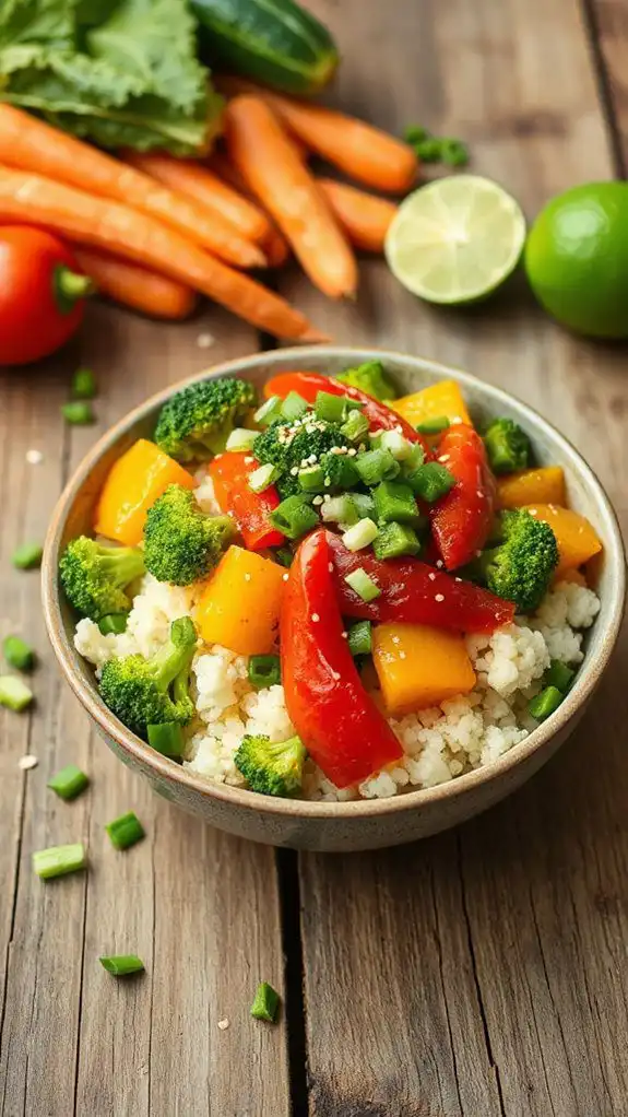 vegetable packed cauliflower stir fry
