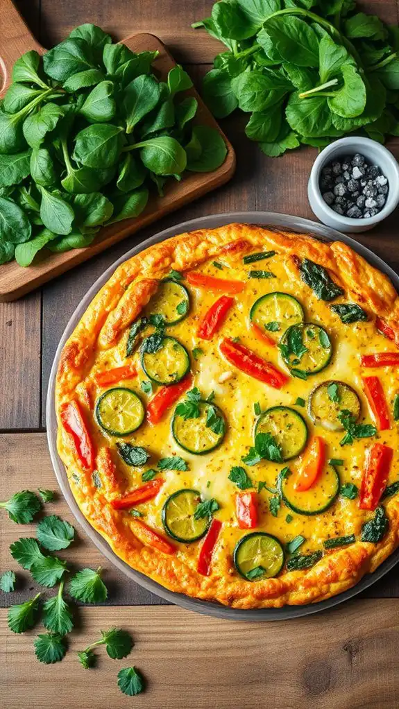 vegetable packed egg dish vegetable packed egg dish