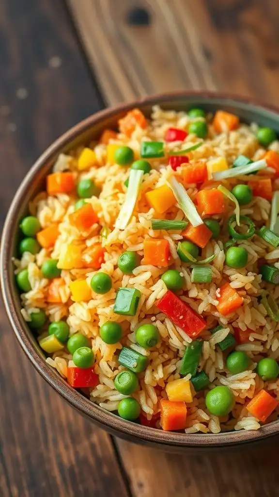 vegetable packed fried rice