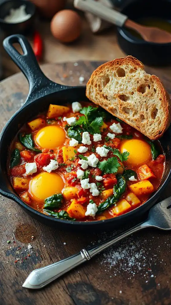 vegetable rich egg dish