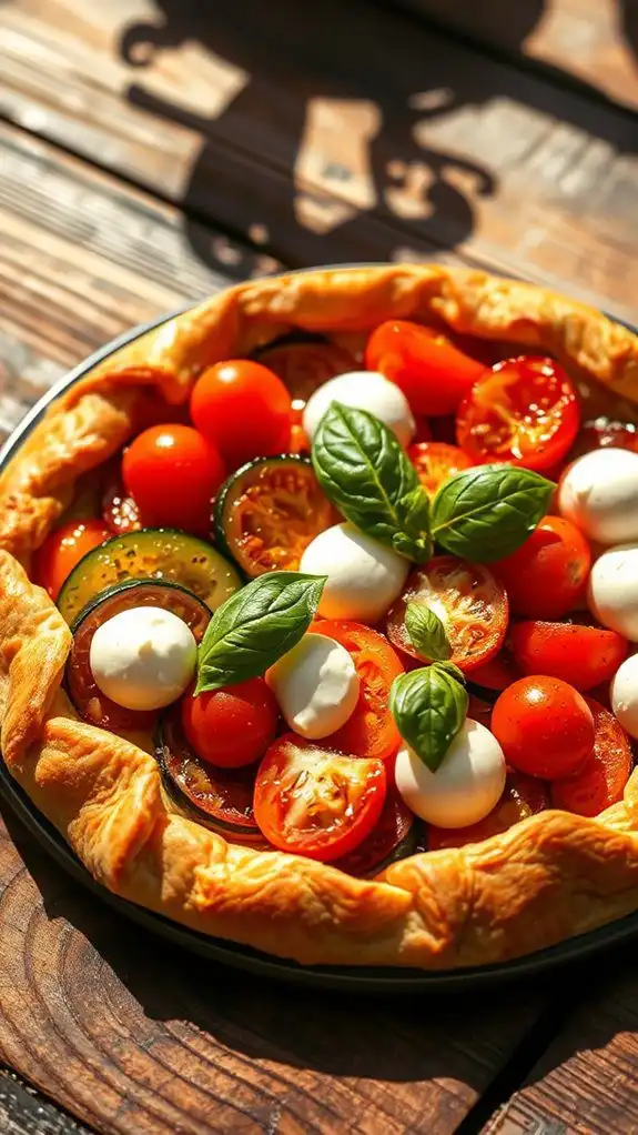 vegetable tart with cheese