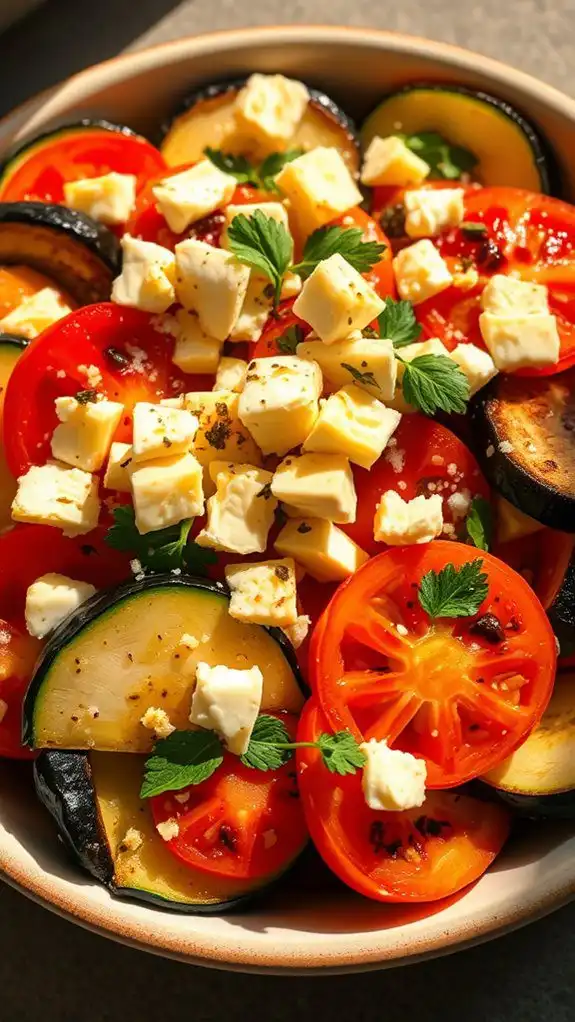 vegetable tian with cheese