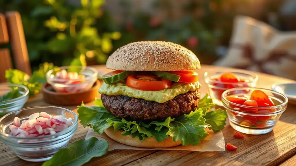 vegetarian black bean burger