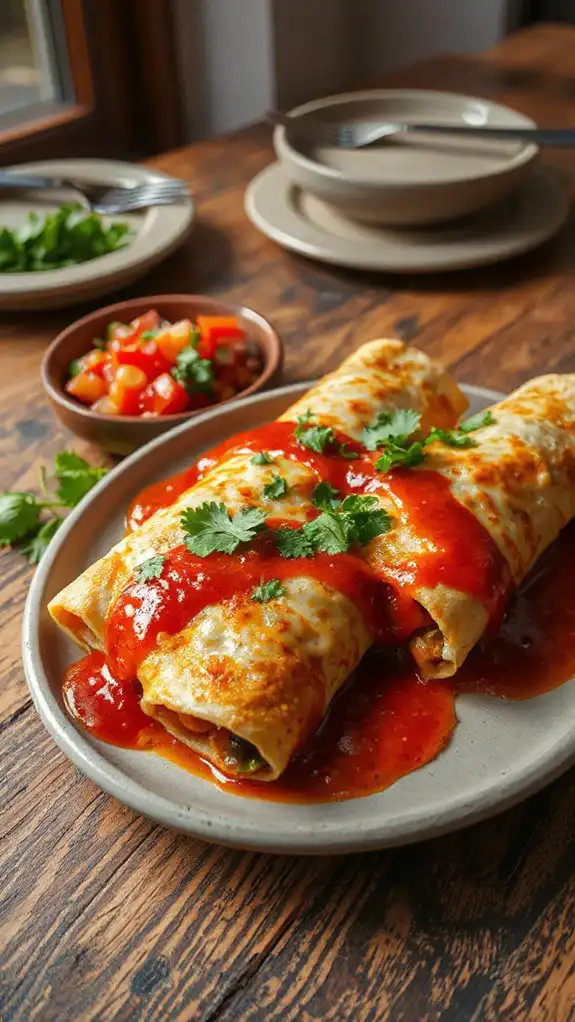 vegetarian black bean enchiladas