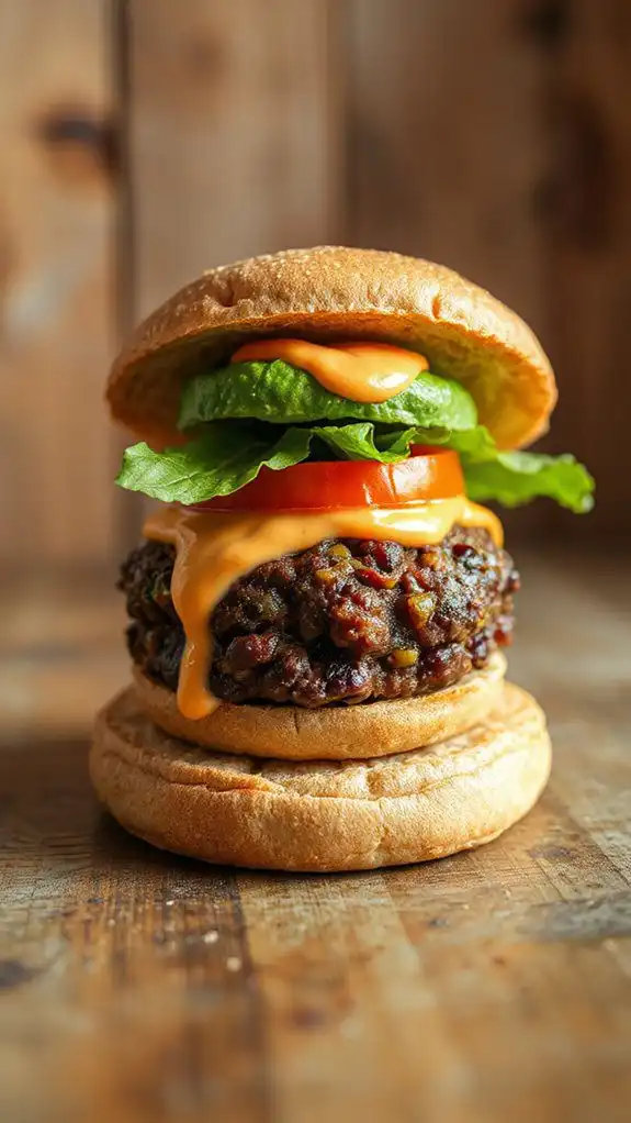 vegetarian black bean patty