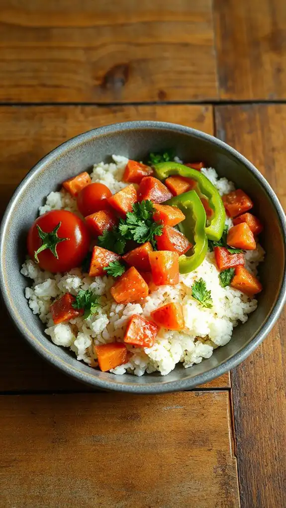 vegetarian cauliflower rice dish