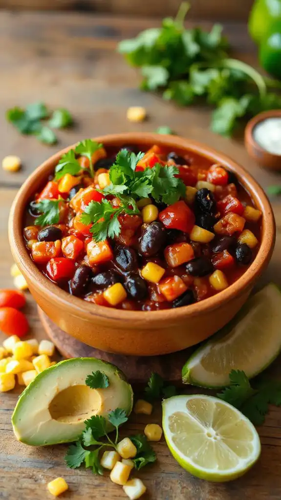 vegetarian chili with corn