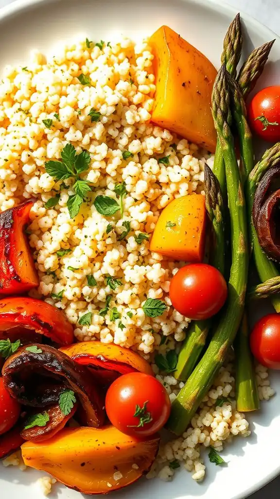 vegetarian couscous with vegetables