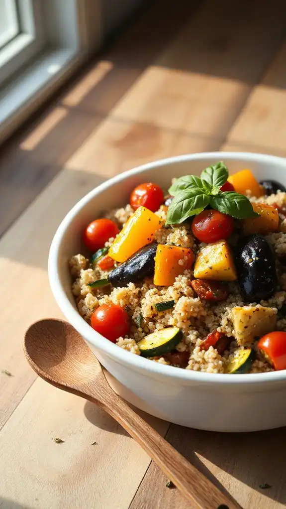 vegetarian dish with quinoa