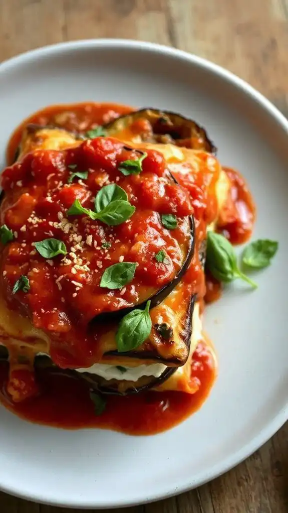 vegetarian lasagna with eggplant