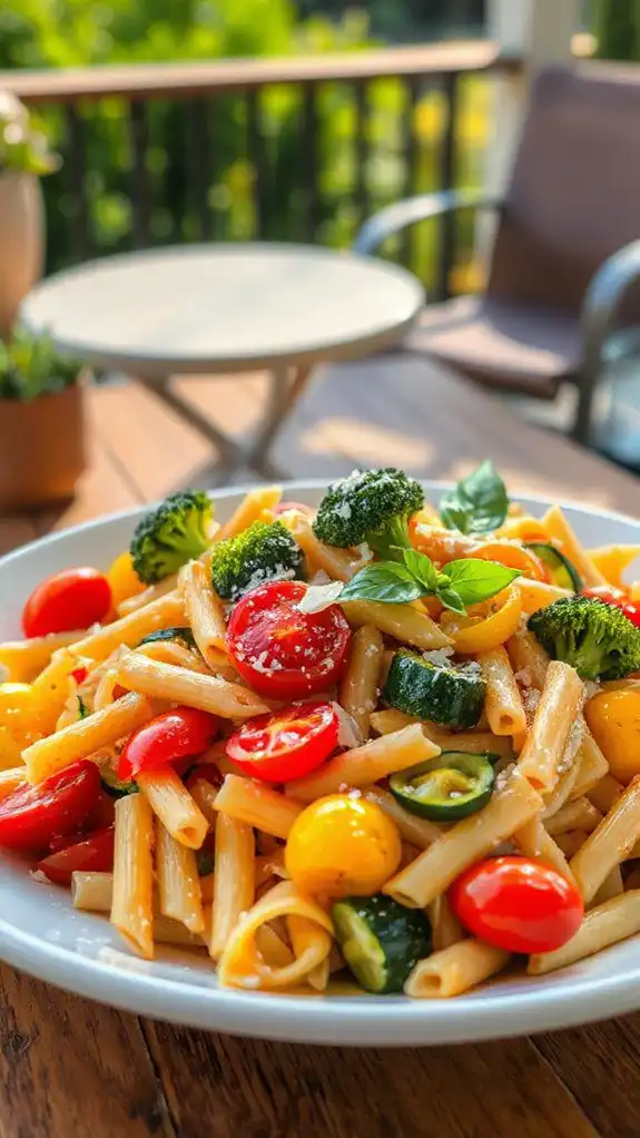 vegetarian pasta with vegetables