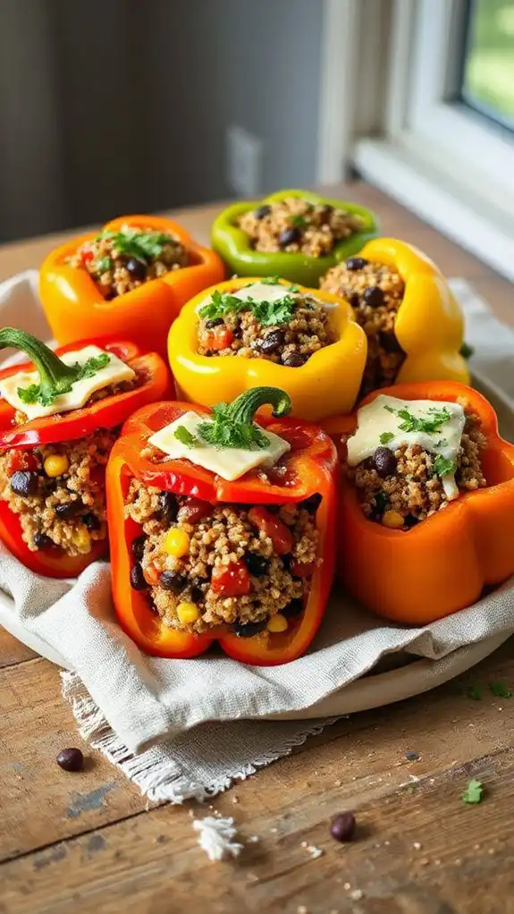 vegetarian quinoa stuffed peppers