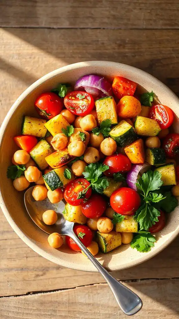 vegetarian roasted chickpea bowl