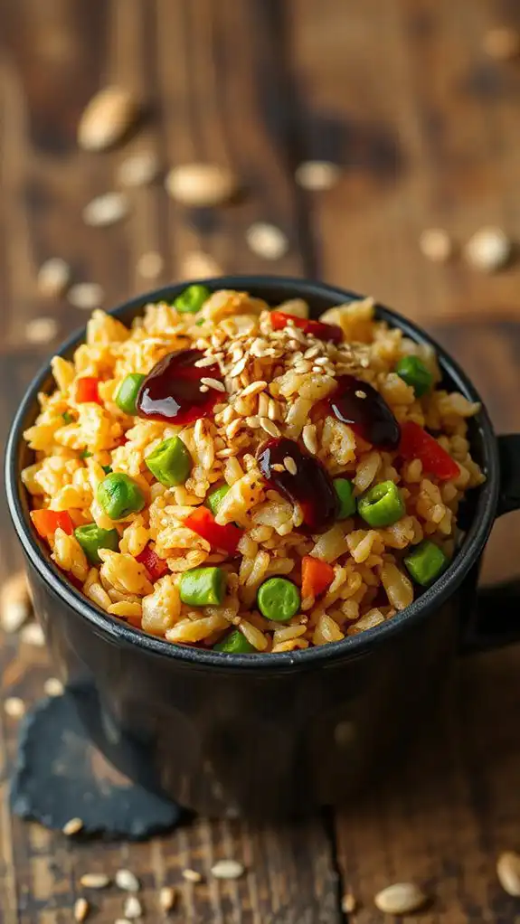 vegetarian stir fried rice dish