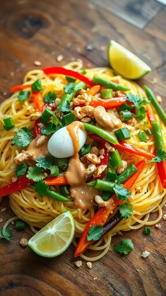 vegetarian twist on pad thai vegetarian twist on pad thai