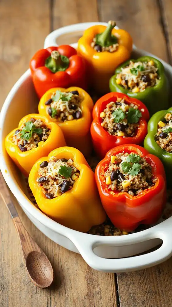 veggie filled bell peppers