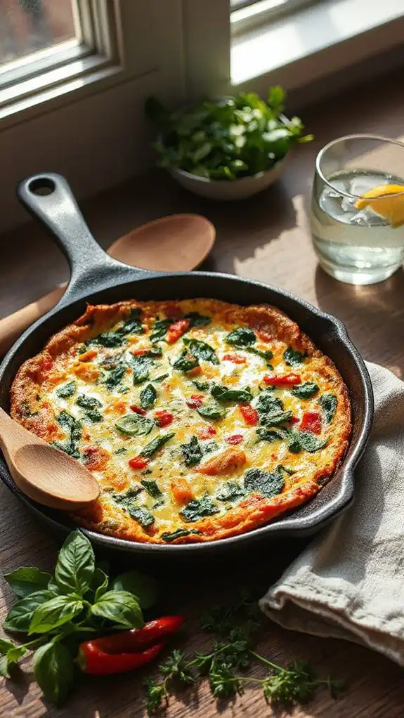 veggie packed egg white frittata
