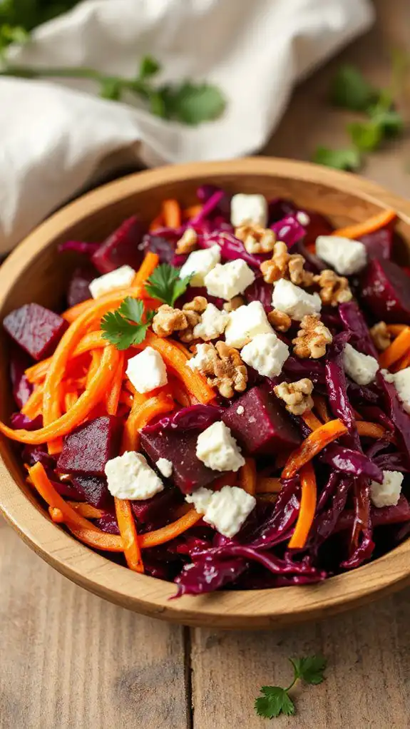 vibrant beet slaw salad