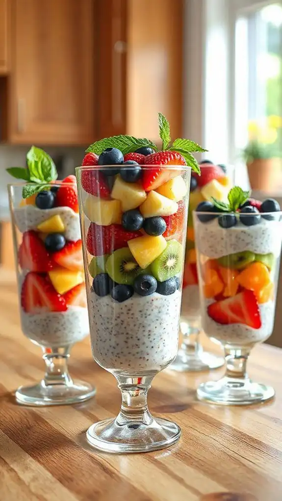 vibrant chia fruit layers