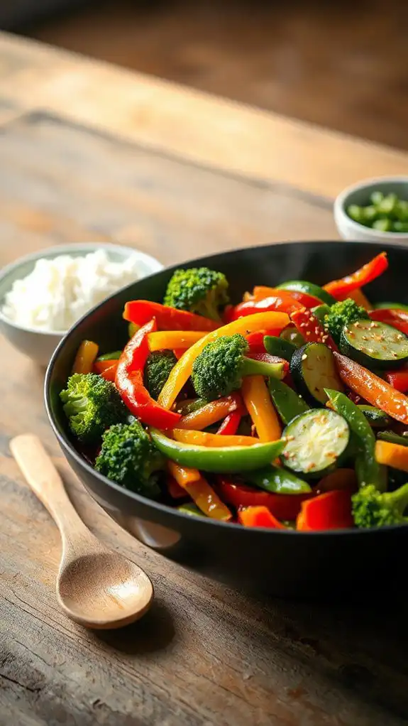 vibrant mixed vegetable dish