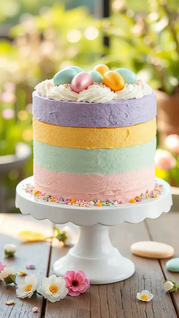vibrant multi layered cake