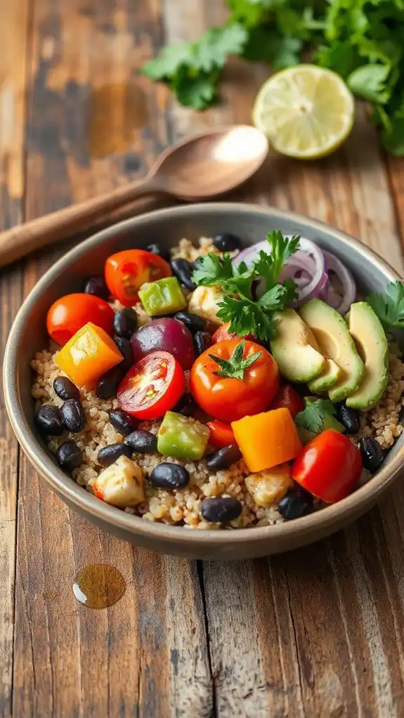 vibrant quinoa bean dish