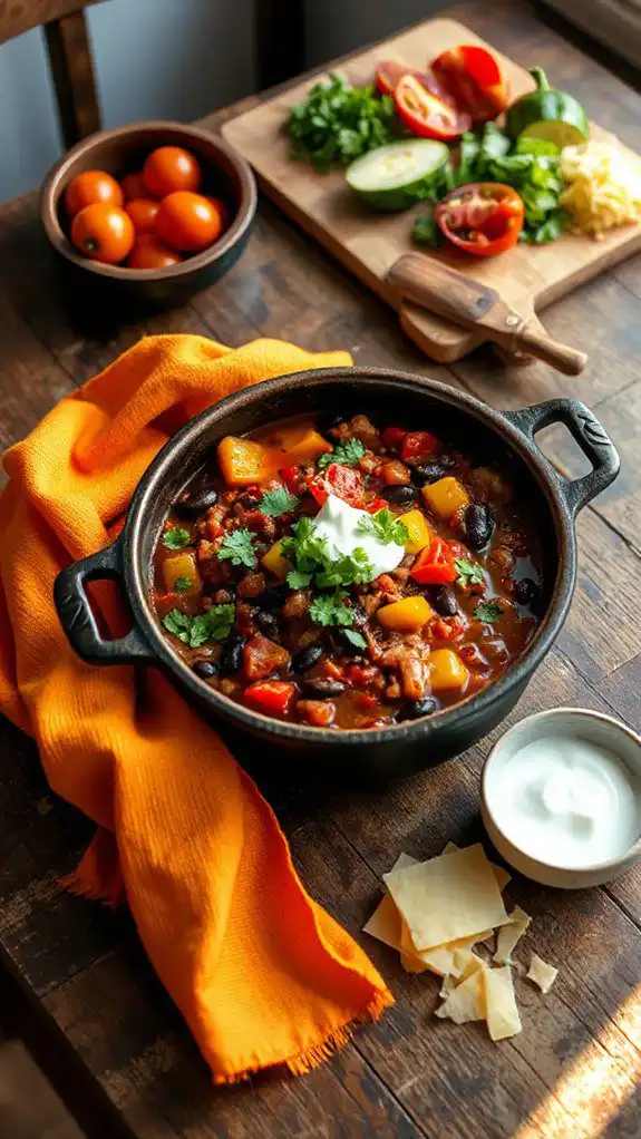 vibrant spicy meat dish